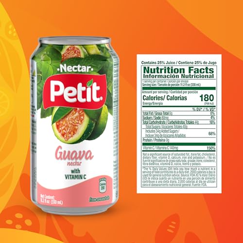 Petit Pineapple Nectar, 330 ml Cans (Pack of 24) – Refreshing Tropical Fruit Juice Beverage