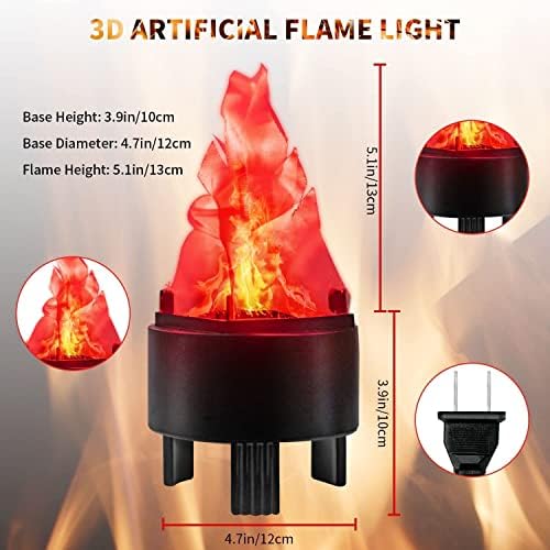 TOPCHANCES 3D LED Fake Fire Flame110v Effect Fake Campfire Decoration, Artificial Flame Effect Light Electronic Fire Fake Flame
