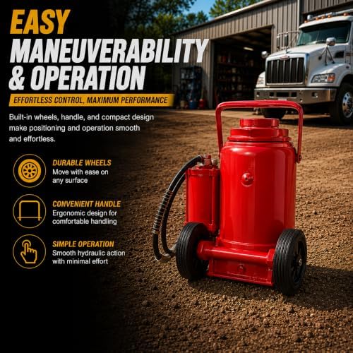 Stark USA 12-Ton (24,000 LBS) Capacity Air/Hydraulic Bottle Jack Low Profile Bottle Jack Lift Auto Repair Automobile Truck SUV Car Lift with Handle
