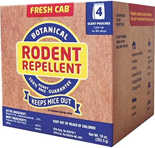 EarthKind EMW7208598 Fresh Cab Rodent, Rats and Mice Repellent With Blend Of Plant Fiber and Botanical Extracts For Use On The Farm