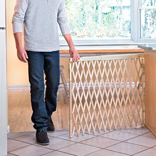 Evenflo Expansion Walk-Thru Room Divider Baby Gate (Natural Wood)