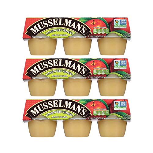 Musselman's Unsweetened Apple Sauce (3 Pack, Total of 72oz)