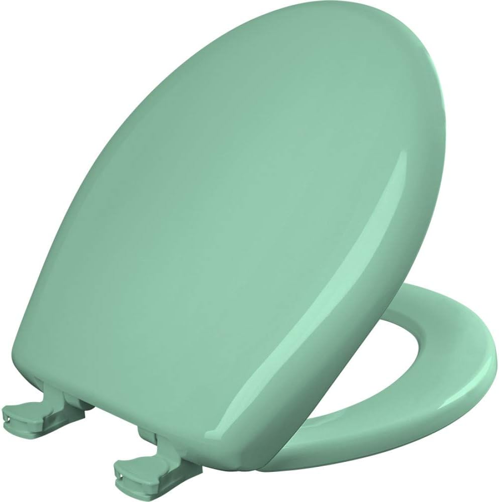 Bemis Classic Colors Slow Close Toilet Seat, Easy Clean Hinges and Durable Plastic Seat, Made in USA, Elongated, Black
