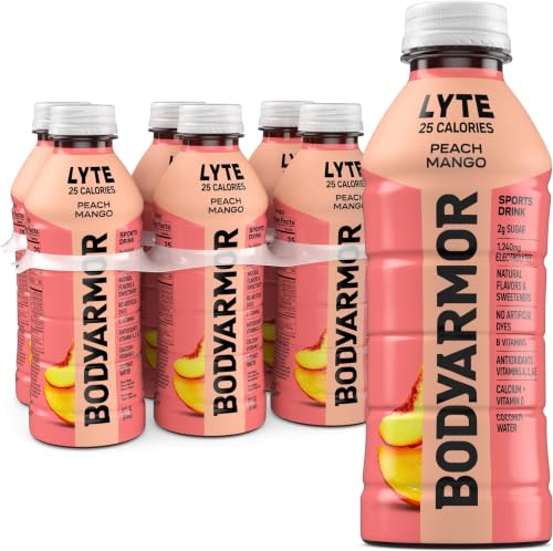BODYARMOR LYTE Sports Drink, Peach Mango Electrolyte Drink, 12 Oz (8 Pk)