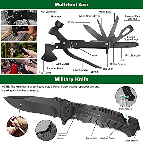 LUXMOM Emergency Survival Kit and First Aid Kit, 142Pcs Professional Survival Gear and Supplies Equipment with Molle Pouch