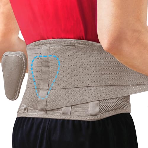 Sparthos Back Brace for Women & Men, Sciatica, Lower Back Pain - Black-L | Herniated Disc & Scoliosis Pain Relief, Adjustable Back Support Belt, Lumbar Pad, Breathable Mesh for Work & Heavy Lifting