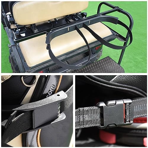 AW Universal Golf Bag Attachment Golf Bag Holder Bracket Rack for Golf Cart | Rear Seat Black