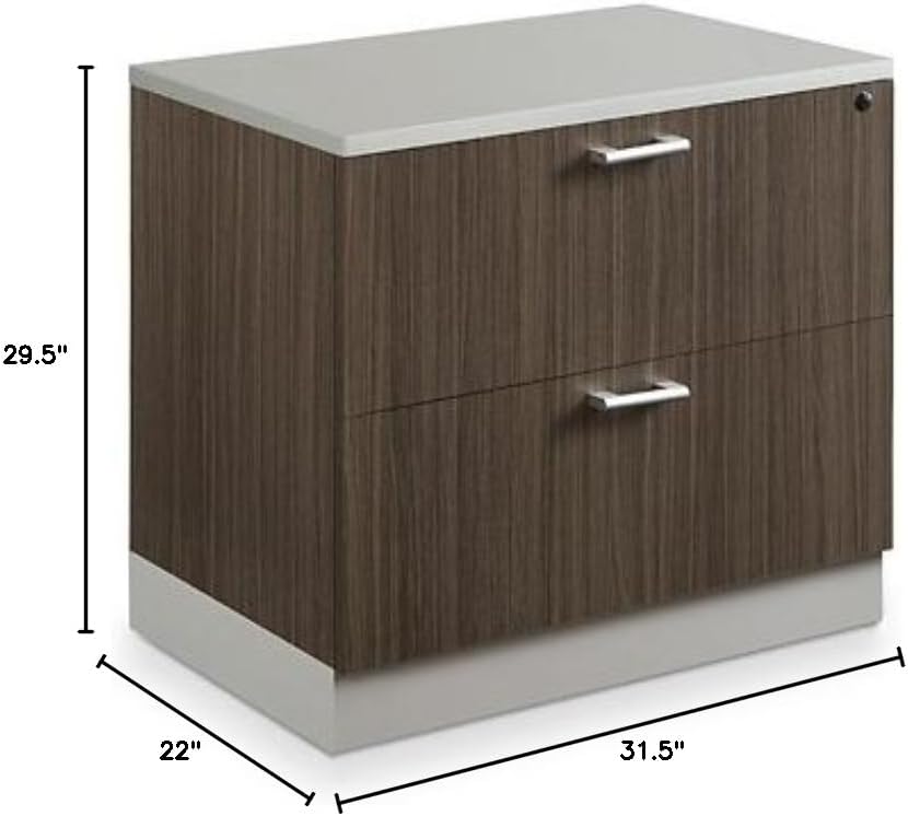 NBF Storage Cabinet Lateral File Combo for Office Organization, White