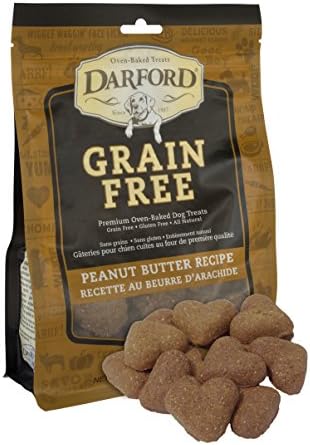 Darford Grain Free Peanut Butter Dog Treats – All Natural Crunchy Biscuits – No Corn, Soy or Wheat – Oven-Baked in Canada – High Protein