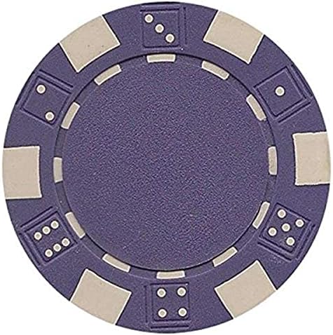 DA VINCI 50 Clay Composite Dice Striped 11.5 Gram Poker Chips, Choose from 11 Colors