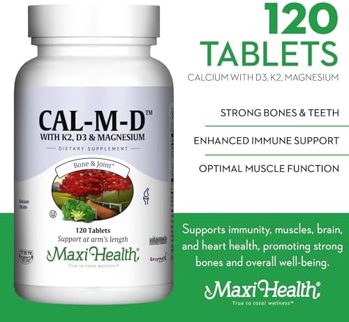 4-in-1 Calcium 1000mg with Vitamin D3 - Calcium Supplement for Women and Men with Vitamin K2 D3 1000 IU - Extra Strength Calcium Citrate for Bone