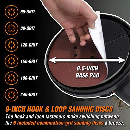 WEN Drywall Sander, Variable Speed with 15 ft. Hose (6369)