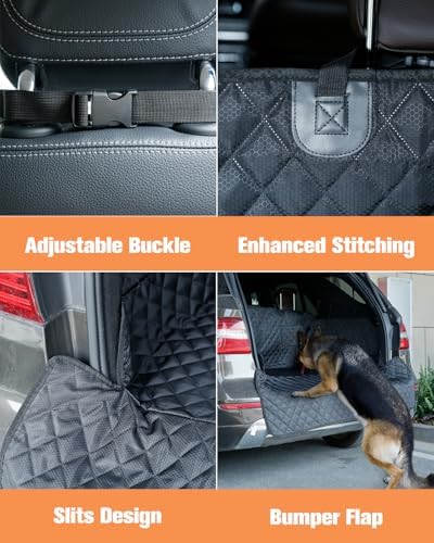 PETICON SUV Cargo Liner for Dogs, Trunk Cover with Bumper Flap Protector