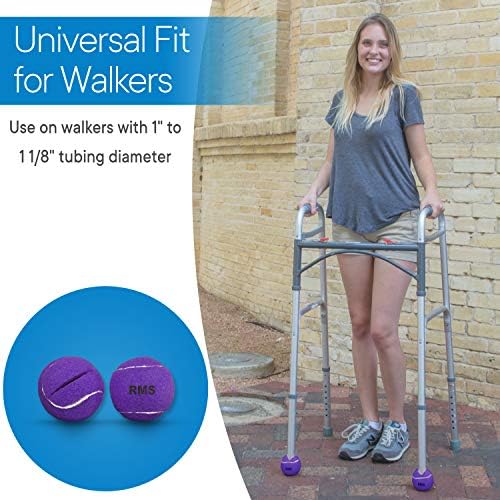 RMS Walker Glide Balls with Precut Opening, Fit Most Walkers | Easy Installation, Fit Most Walkers