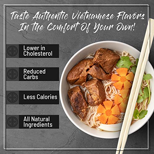 Vi Huong Instant Pho Noodles - 12-Pack, 2.47 Ounce Bowls, Chicken And Beef Variety - Authentic Pho Soup Recipe, Ready In 4 Minutes - Non GMO