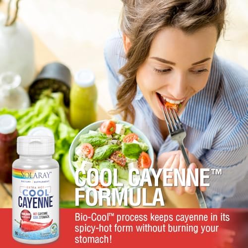 Solaray Extra Hot Cool Cayenne 100,000 Heat Units, 100 VegCaps
