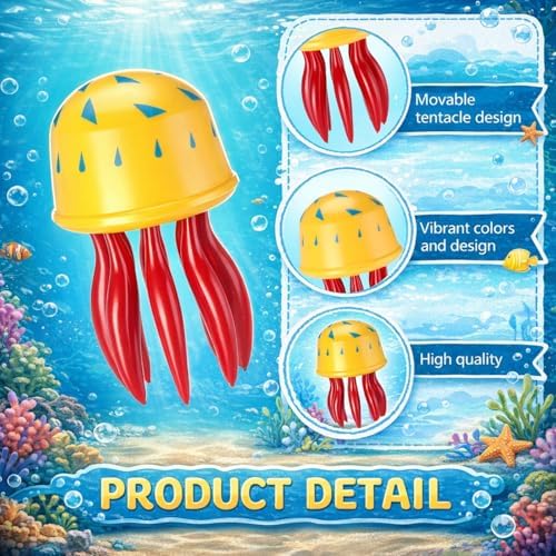 Weewooday 20 Pcs Artificial Moving Fishes Plastic, Random Fish