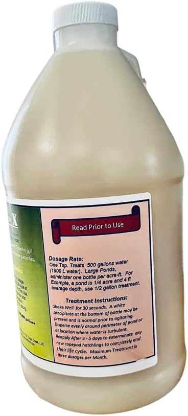 SOBAKEN Dimilin-X Koi & Goldfish Treatmen 1/2 Gallon Anchor Worm Fish Lice Flukes diflubenzuron