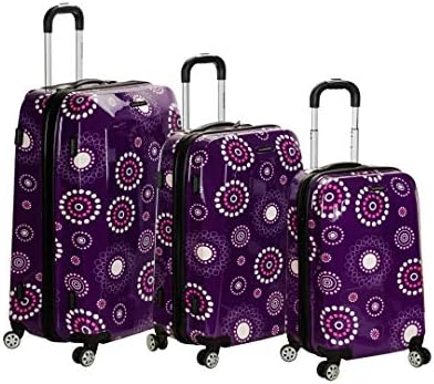 Rockland Vision Hardside 3 Piece Spinner Wheel Luggage Set, (20"/24"/28"), Love