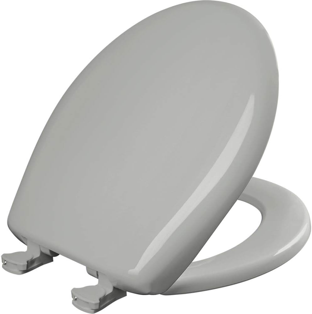 Bemis Classic Colors Slow Close Toilet Seat, Easy Clean Hinges and Durable Plastic Seat, Made in USA, Elongated, Black