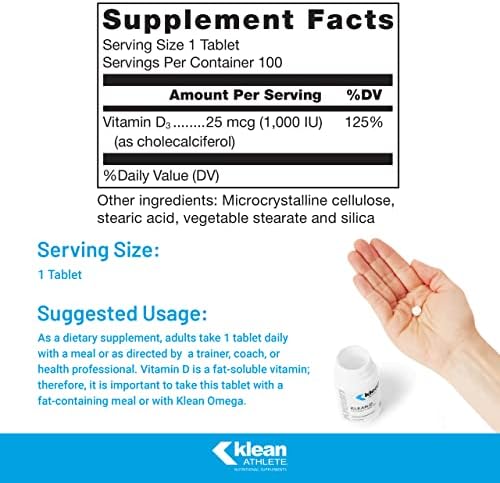 Klean Athlete Klean-D, 100 Tablets