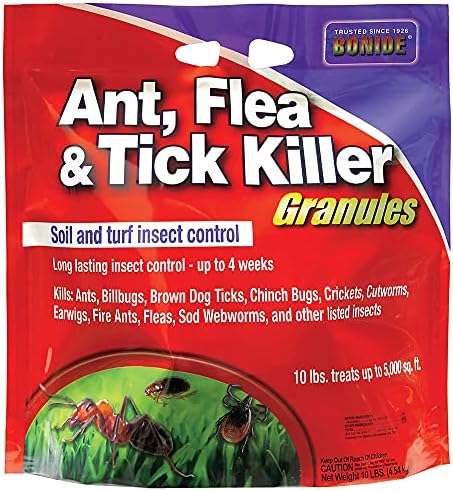 Bonide Ant, Flea & Tick Killer Granules, 10 lbs. Ready-to-Use Pellets for Long Lasting Bug Control in Lawn and Garden