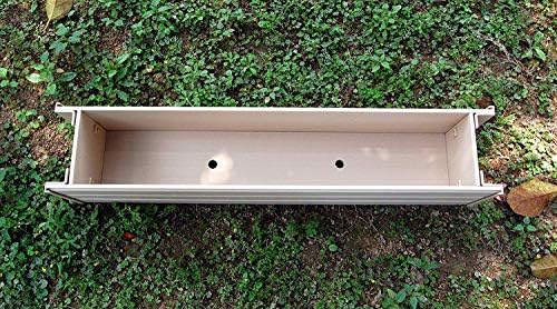 ECOFLEX 48" Window Box Planter, Moisture Resistant Outdoor Flower Box for Windows, Railings, or Fences, Weather Resistant Composite, No Tools Needed