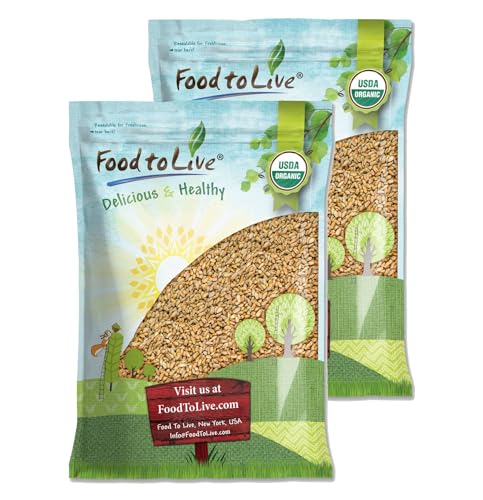 Food to Live Organic Hulled Barley, 15 Pounds – Non-GMO, 100% Whole Grain, Kosher, Vegan, Bulk. Suited for Home Brewing, Grinding. High in Fiber. Great for Chili, Hot Cereal, Salads, Soup.