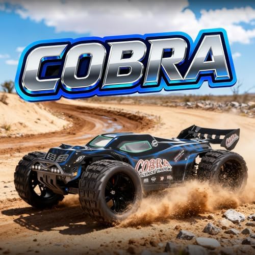 Supersize 1/10 High Speed RC Cars for Adults, 4WD Off-Road Electric Truggy with 3S 5000mAh LiPo Battery & 3660 Brushless Motor