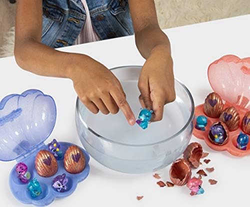 Hatchimals CollEGGtibles, Mermal Magic 6 Pack Shell Carrying Case with Season 5 CollEGGtibles, for Kids Aged 5 and Up (Color May Vary)