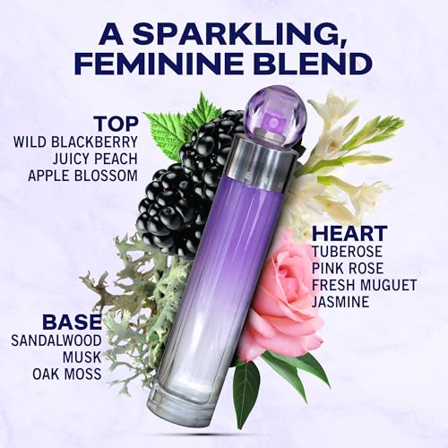 Perry Ellis 360° Purple Eau De Parfum Spray for Women, 1.7 Fl Oz (50 mL) | Perfume for Women, Fruity & Floral Fragrance, EDT, Designer Scent for Her