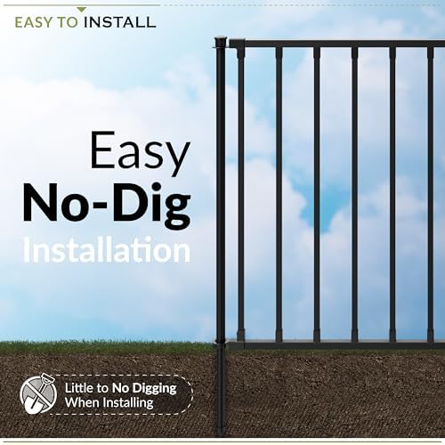 Zippity Madison Picket Fence Panels, White Vinyl DIY No Dig Kit | 2.5ftH x 2.3ftW, White, 2 Panels, Garden Border or Yard Enclosure, ZP19001