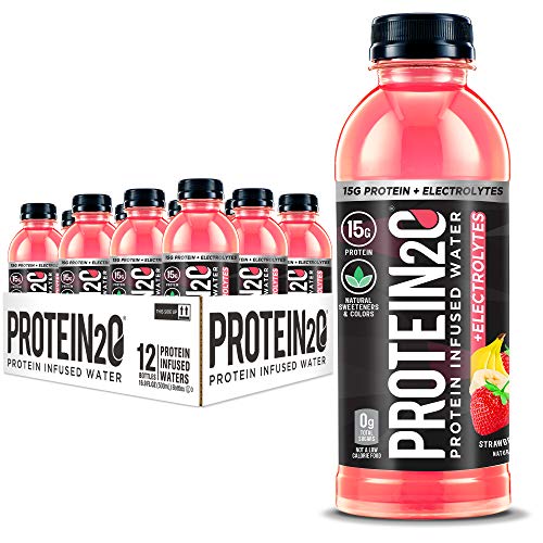 Protein2o 15g Whey Protein Isolate Infused Water, Ready To Drink, Sugar Free, Gluten Free, Lactose Free, Harvest Grape, 16.9 oz Bottle (Pack of 12)