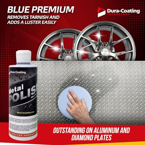 Dura-Coating Total Polish Package - Complete Car Care Polishing Set- 16 oz Blue Premium Metal Polish, Step 1 Compound, Step 2 Final Polish