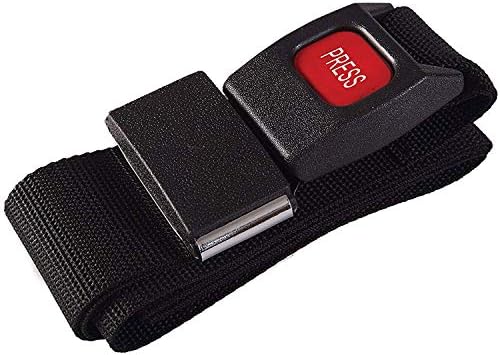 DMI Wheelchair Seat Belt and Safety Harness, Easy Install, 45 Inches long and 1.75 Inches Thick, Adjusts to 41 Inches, Black (Pack of 1)