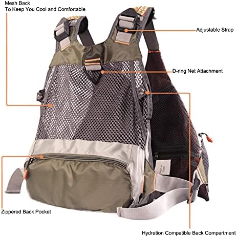 M MAXIMUMCATCH Maxcatch Fly Fishing Vest Pack for Men and Women Adjustable Outdoor Fishing (Vest/Sling Pack/Backpack)