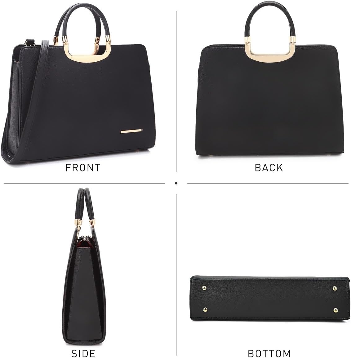 Womens Handbag Top Handle Shoulder Bag Tote Satchel Purse Work Bag with Matching Wallet