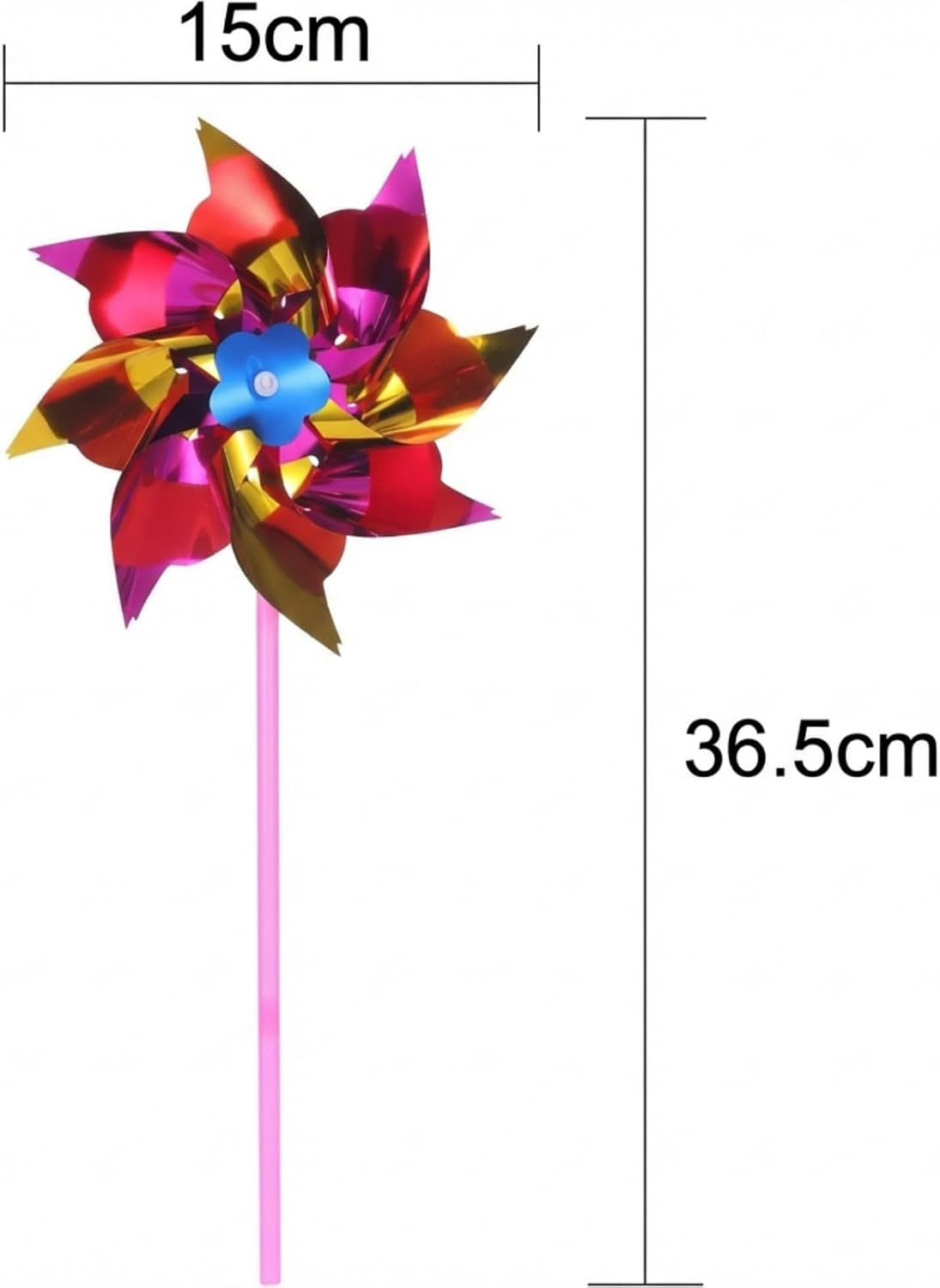 50 Pcs Plastic Rainbow Pinwheel for Kid Party Pinwheels DIY Lawn Windmill Set for Teenagers Toy Garden Party Lawn Decor