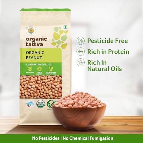 Organic Groundnuts/Peanuts, 500 Grms Certified By USDA