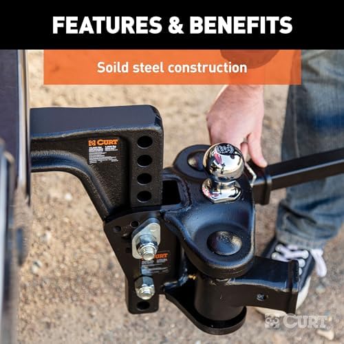 Curt Manufacturing 17132 Weight Distribution Hitch Replacement Shank (fits 2-1/2" Receiver, 8" Drop)