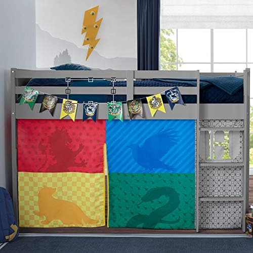 Delta Children Twin Loft Bed with Guardrail and Ladder (Coordinates with Loft Bed Tents Sold Separately), White