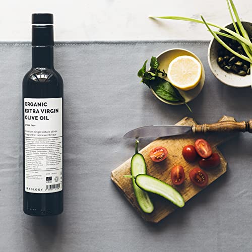 Erbology Organic Extra Virgin Olive Oil 17 fl oz - Early Harvest - 742 mg/kg Polyphenols - 0.15% Free Acidity - 100% Coratina Olives Hand-Picked and