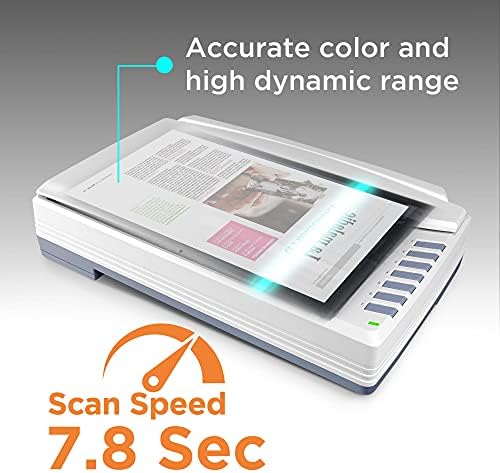 Plustek OpticPro A320E Large Format Flatbed Scanner - 12" x 17" / A3 Size