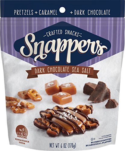 Edward Marc Snappers Sweet Caramel & Pretzels Cluster - Crunchy Pretzel Snack With Milk Chocolate For Adults And Kids - 6 oz (pack of 1)