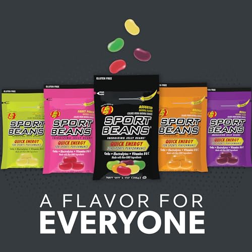 Jelly Belly Sport Beans - Energizing Jelly Beans - Assorted Flavors, 24 x 1 Ounce Bags | sports-nutrition-endurance-and-energy-chews