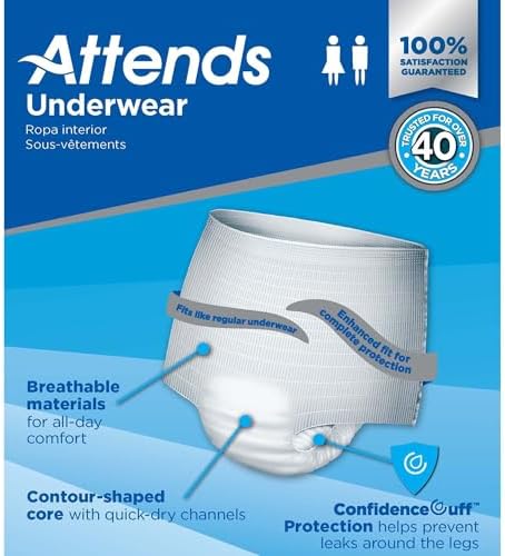 Attends MCK22023101 - Adult Underwear Pull On Medium Disposable Heavy Absorbency
