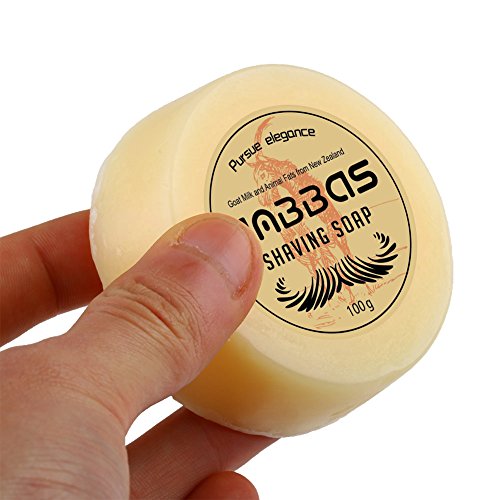 Anbbas Shaving Soap Goat Milk for Men Beard Traditional Wet Shave(3.5oz) | Foam Women Body Hair Removal Smooth Close Shave