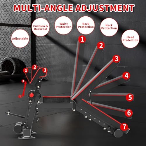 K KiNGKANG Adjustable Weight Bench, Foldable Home Gym, 1050lbs Capacity