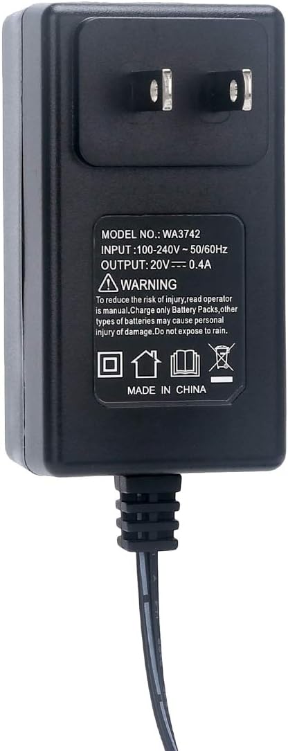 Lasica Replacement for Worx Battery Charger 20V WA3742 Compatible with Worx 20V Lithium Battery WA3520 WA3525 WA3578 WA3575 WA3522 WA3732 WA3770