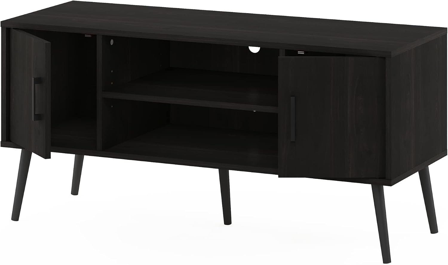 Furinno Fowler Multipurpose TV Stand Bookshelves, French Oak Grey